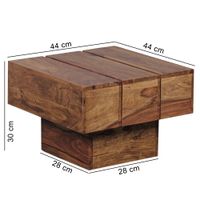 FineBuy Beistelltisch Massivholz Wohnzimmertisch Ø 44cm Couchtisch Landhaus-Stil – Ansicht 2