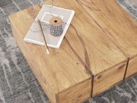 FineBuy Beistelltisch Massivholz Wohnzimmertisch Ø 44cm Couchtisch Landhaus-Stil – Ansicht 2