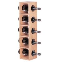 FineBuy Weinregal Massiv-Holz Regal Wandmontage für 5 Flaschen 70 cm Holzregal – Ansicht 6