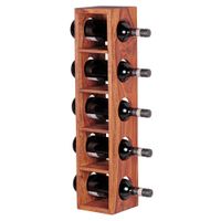 FineBuy Weinregal Massiv-Holz Regal Wandmontage für 5 Flaschen 70 cm Holzregal – Ansicht 6