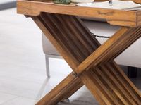 FineBuy Beistelltisch klappbar Massiv-Holz Couchtisch Klapptisch Serviertablett – Ansicht 5