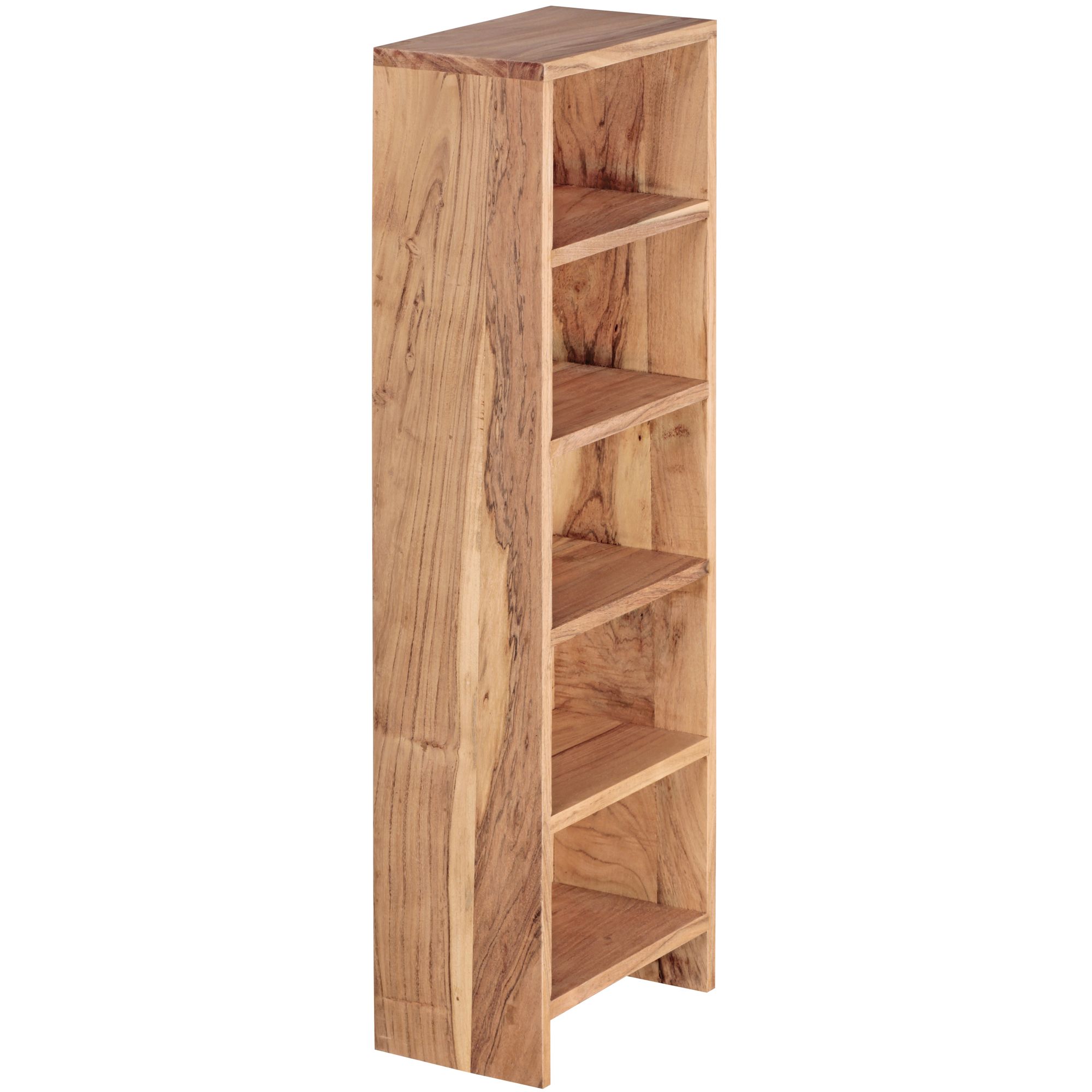 FineBuy CD Regal Massivholz Standregal 90 cm CD-Aufbewahrung Landhaus 5 Fächer – Ansicht 6