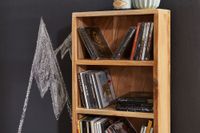 FineBuy CD Regal Massivholz Standregal 90 cm CD-Aufbewahrung Landhaus 5 Fächer – Ansicht 5