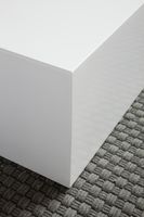 FineBuy Couchtisch MONOBLOC Holztisch Weiß 60 cm Wohnzimmertisch Sofatisch Tisch – Ansicht 4