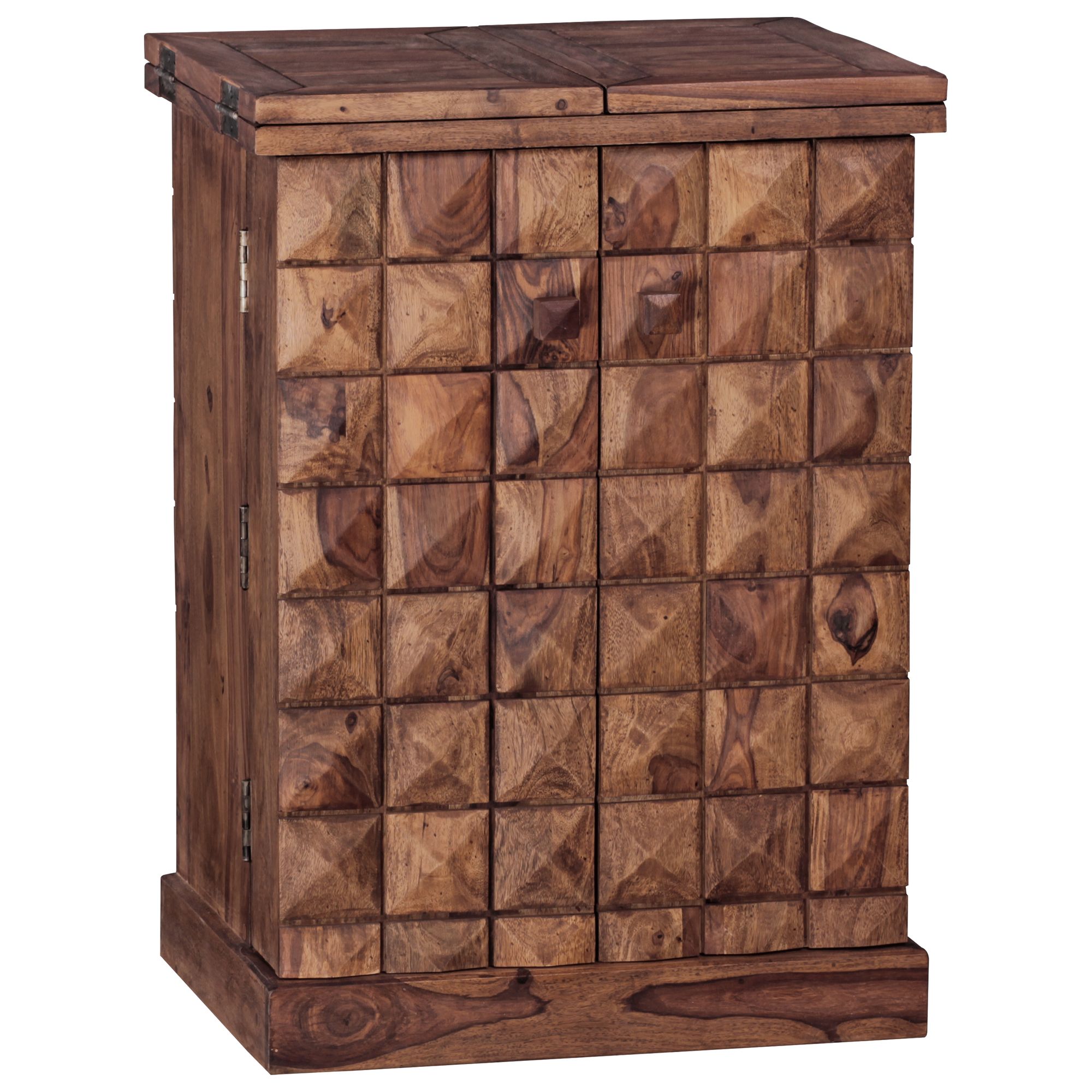 FineBuy Hausbar Massivholz Weinbar Weinschrank Kleiner Barschrank Alkoholschrank – Ansicht 8