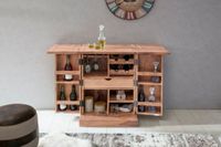 FineBuy Hausbar Massivholz Weinbar Weinschrank Kleiner Barschrank Alkoholschrank – Ansicht 2