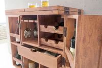 FineBuy Hausbar Massivholz Weinbar Weinschrank Kleiner Barschrank Alkoholschrank – Ansicht 5