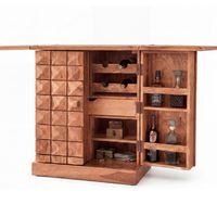 FineBuy Hausbar Massivholz Weinbar Weinschrank Kleiner Barschrank Alkoholschrank – Ansicht 6