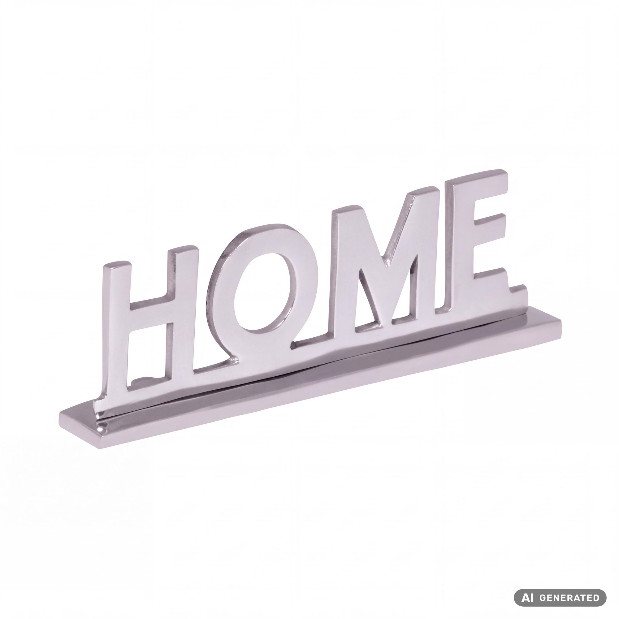 FineBuy Home Schriftzug Deko Wohnzimmer Tisch Dekoration Alu Aluminium Wohndeko – Ansicht 6