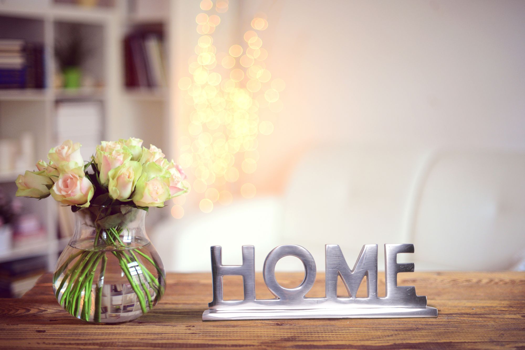 FineBuy Home Schriftzug Deko Wohnzimmer Tisch Dekoration Alu Aluminium Wohndeko – Ansicht 2