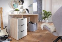 Schreibtisch MASSA mit Container Sonoma Computertisch Bürotisch 120cm 3 Schübe – Ansicht 2