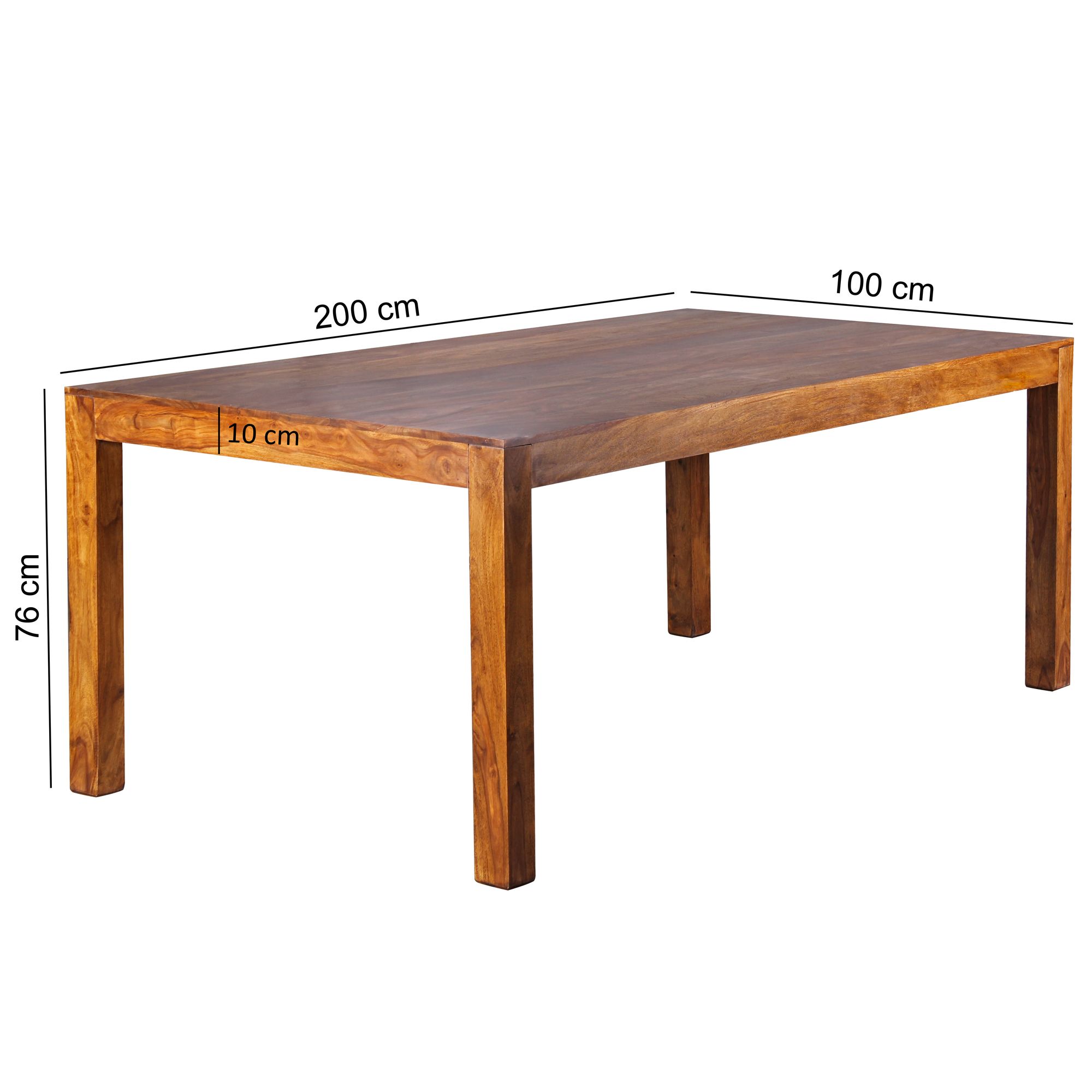 Esszimmertisch FineBuy Esstisch Sheesham Massivholz Küchentisch Esszimmer Groß – Ansicht 3