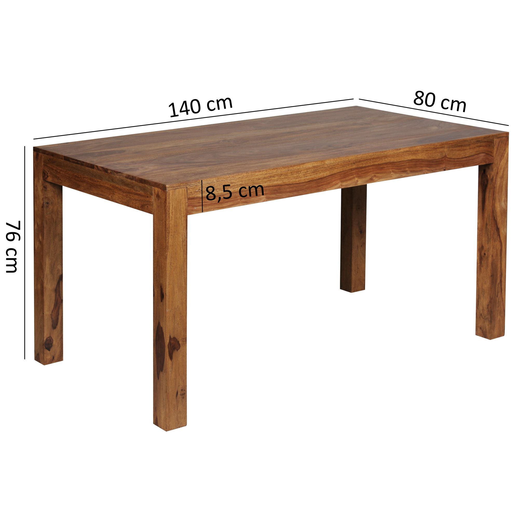 Esszimmertisch FineBuy Esstisch Sheesham Massivholz Küchentisch Esszimmer Groß – Ansicht 3