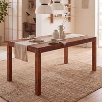 Esszimmertisch FineBuy Esstisch Sheesham Massivholz Küchentisch Esszimmer Groß – Ansicht 1