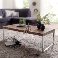 Massiver Couchtisch 120cm Wohnzimmertisch Holz Tisch Massiv Beistelltisch – Ansicht 1