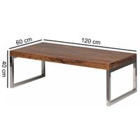Massiver Couchtisch 120cm Wohnzimmertisch Holz Tisch Massiv Beistelltisch – Ansicht 2