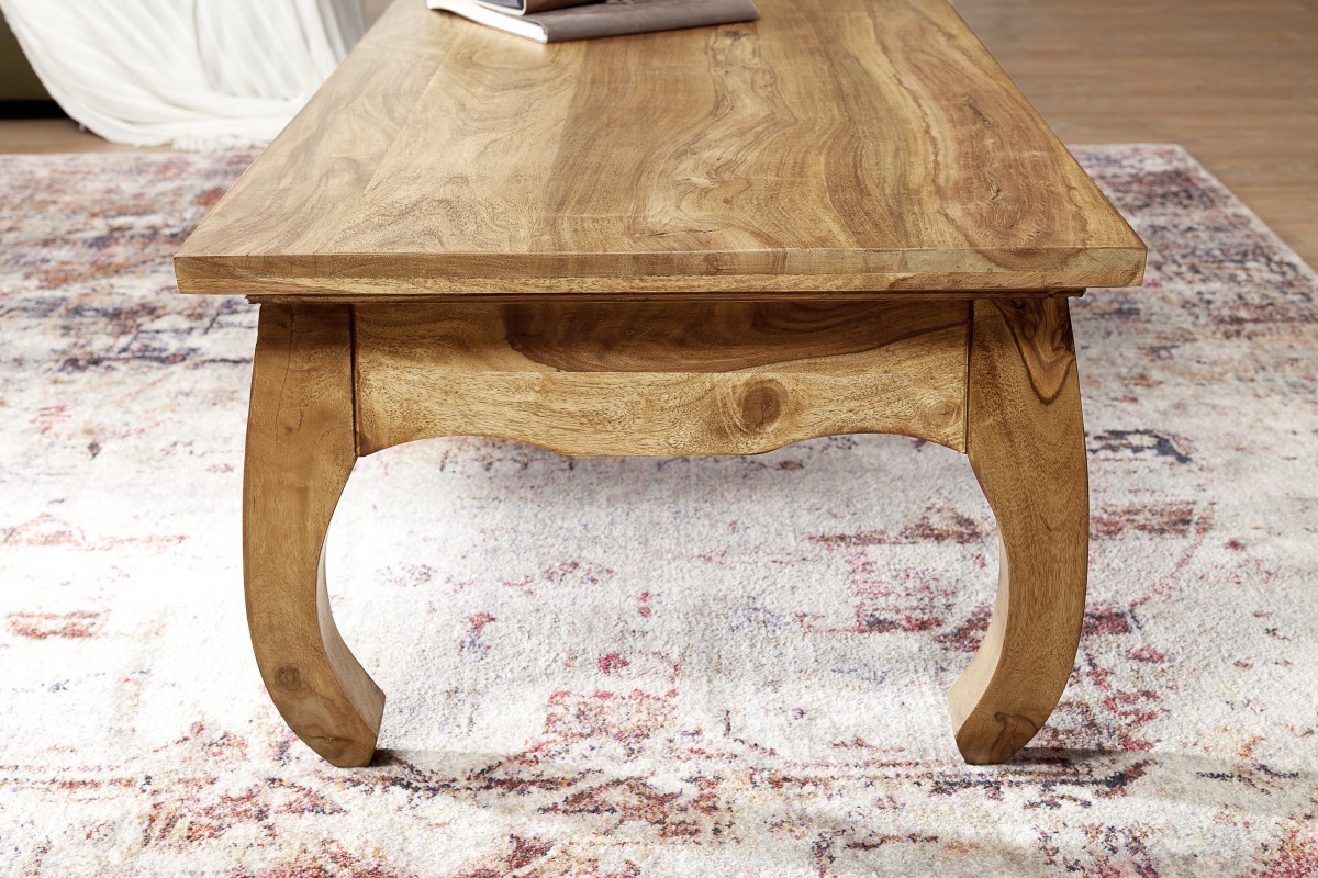 FineBuy Massiv-Holz Couchtisch Wohnzimmertisch Beistelltisch Landhaus Sofatisch – Ansicht 5