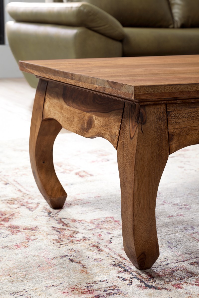 FineBuy Massiv-Holz Couchtisch Wohnzimmertisch Beistelltisch Landhaus Sofatisch – Ansicht 4