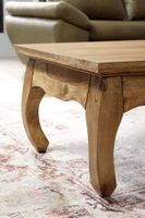 FineBuy Massiv-Holz Couchtisch Wohnzimmertisch Beistelltisch Landhaus Sofatisch – Ansicht 4