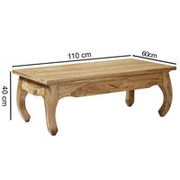 FineBuy Massiv-Holz Couchtisch Wohnzimmertisch Beistelltisch Landhaus Sofatisch – Ansicht 2