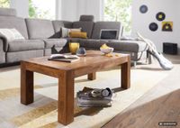 Couchtisch Massivholz 110cm · Rechteckiger Landhaus Wohnzimmertisch aus Echtholz – Ansicht 2