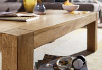 Couchtisch Massivholz 110cm · Rechteckiger Landhaus Wohnzimmertisch aus Echtholz – Ansicht 4