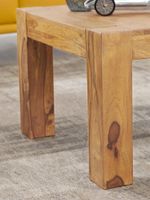 Massiver Couchtisch 60 cm Holz Tisch Massiv Wohnzimmertisch Beistelltisch – Ansicht 3
