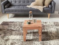 FineBuy Couchtisch Massiv-Holz 45cm Wohnzimmertisch Landhaus Beistelltisch natur – Ansicht 3