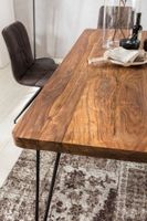 FineBuy Esstisch Massiv Esszimmertisch Holztisch Sheesham Holz Tisch – Ansicht 5