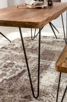 FineBuy Esstisch Massiv Esszimmertisch Holztisch Sheesham Holz Tisch – Ansicht 6