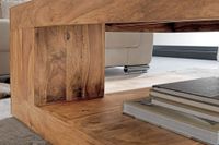 Massiver Couchtisch PATAN 90 x 90 cm Wohnzimmertisch Holz Tisch Massiv Ablage – Ansicht 7