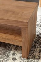 Couchtisch Sheesham Massivholz 110cm Rechteckiger Wohnzimmertisch mit Ablage – Ansicht 5