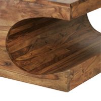 FineBuy Couchtisch Massivholz 120 cm mit Ablage · Rechteckig Wohnzimmertisch – Ansicht 6