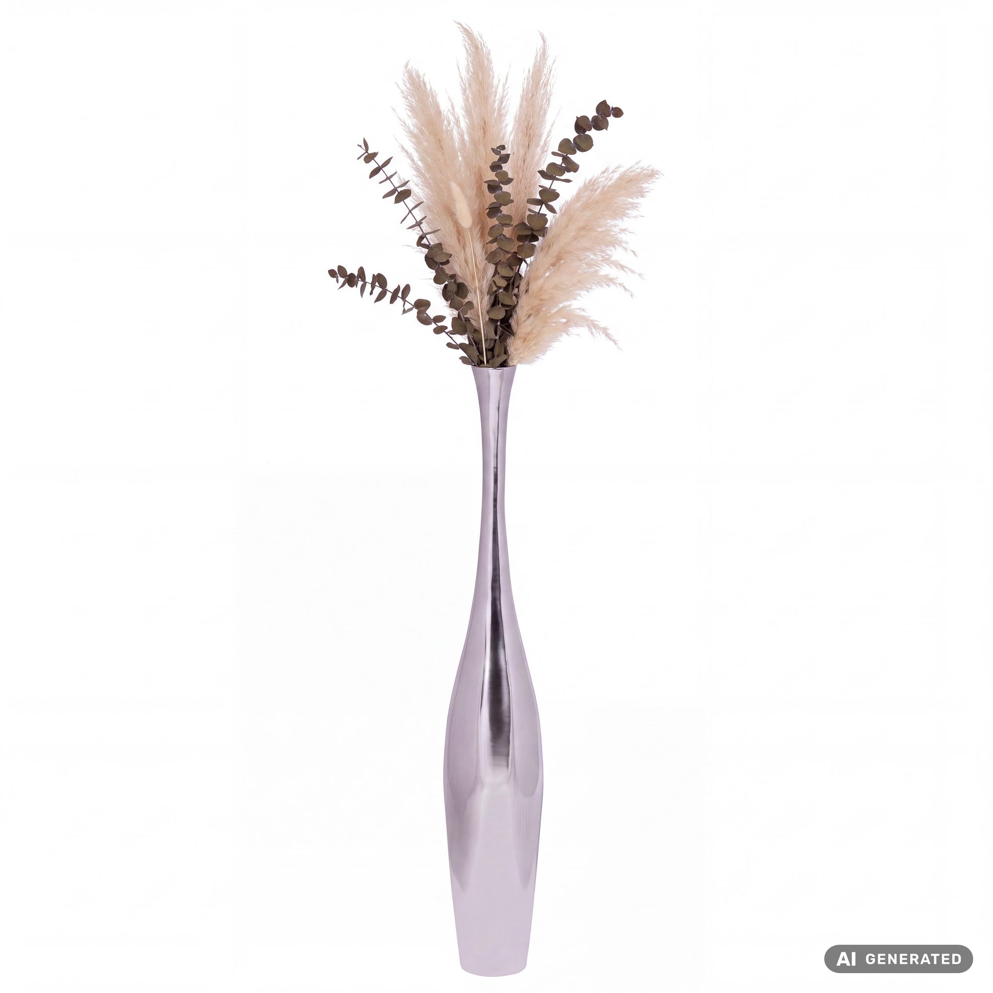 Finebuy Deko-Vase Aluminium Blumenvase Alu-Dekoration Wohndeko Farbe silber – Ansicht 6