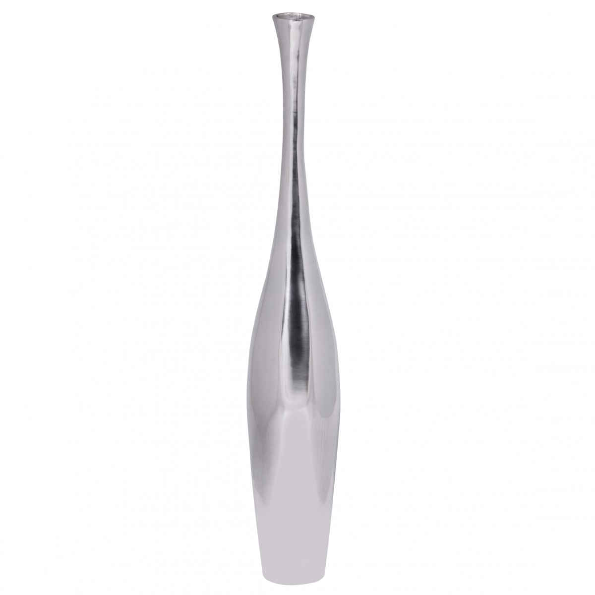 Finebuy Deko-Vase Aluminium Blumenvase Alu-Dekoration Wohndeko Farbe silber – Ansicht 1
