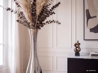 Finebuy Deko-Vase Aluminium Blumenvase Alu-Dekoration Wohndeko Farbe silber – Ansicht 7