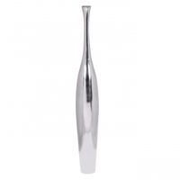 Finebuy Deko-Vase Aluminium Blumenvase Alu-Dekoration Wohndeko Farbe silber – Ansicht 2