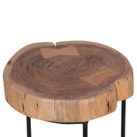 FineBuy Beistelltisch Massiv Wohnzimmertisch Holz Baumstamm Tisch Echt-Holz – Ansicht 5