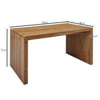 Schreibtisch Massiv Holztisch Akazie Büro Arbeitszimmer Tisch Größe wählbar – Ansicht 3