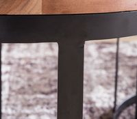 Couchtisch 2er Set Massivholz Wohnzimmertisch Industrial Design Metallgestell – Ansicht 5