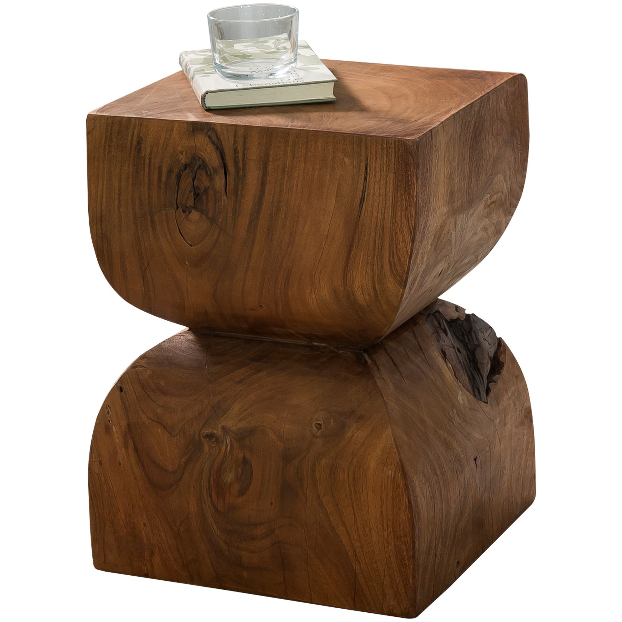 FineBuy Beistelltisch Braun Holztisch Rustikaler Deko-Tisch Anstelltisch Klein – Ansicht 7