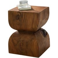 FineBuy Beistelltisch Braun Holztisch Rustikaler Deko-Tisch Anstelltisch Klein – Ansicht 7