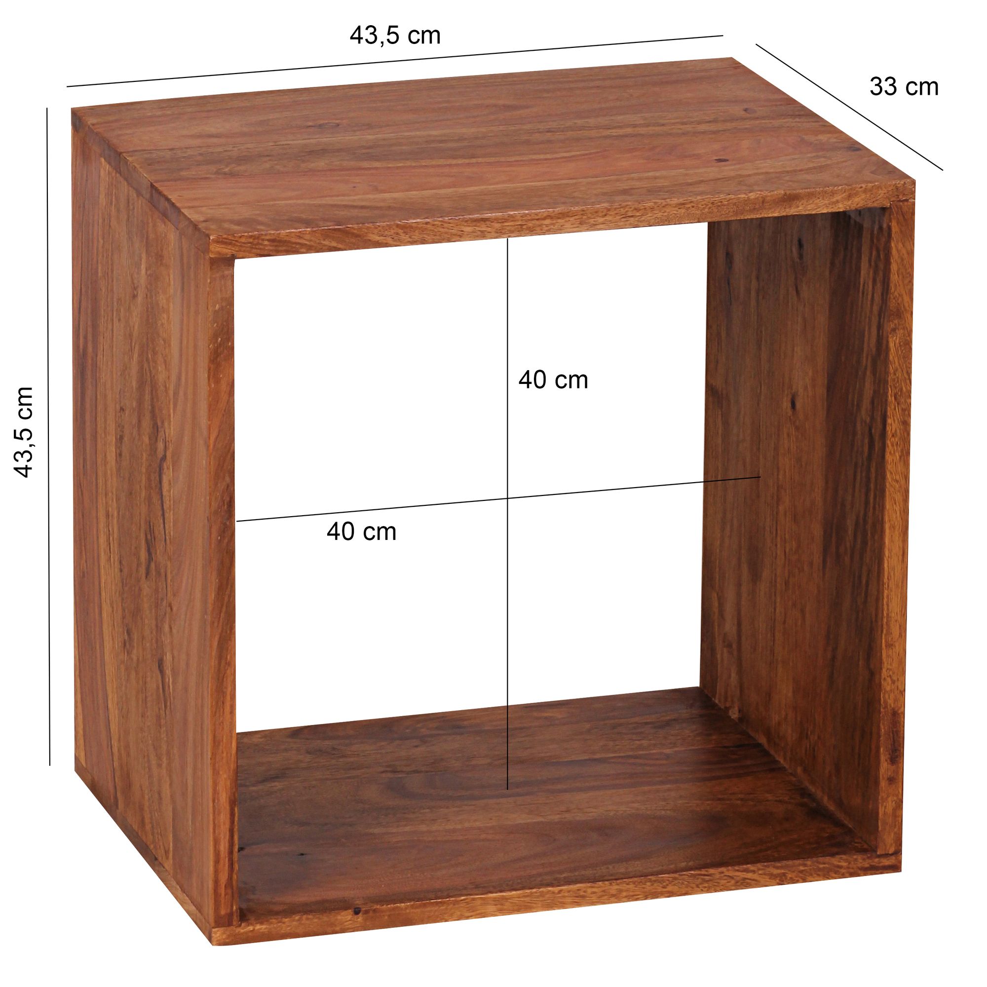 Cube Massivholz Regal Beistelltisch Tisch Holzcube Würfelregal Couchtisch – Ansicht 3