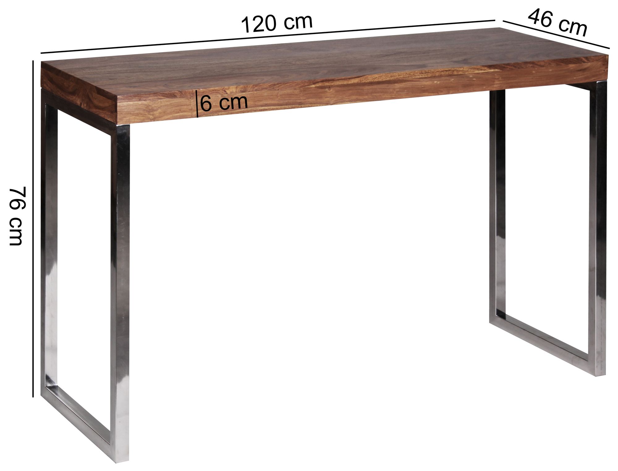 Konsolentisch Holz Massiv 120 x 45 Wandtisch Konsole Computertisch Schreibtisch – Ansicht 3
