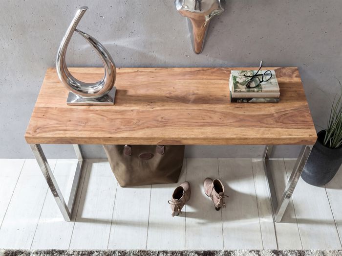 Konsolentisch Holz Massiv 120 x 45 Wandtisch Konsole Computertisch Schreibtisch – Maßzeichnung