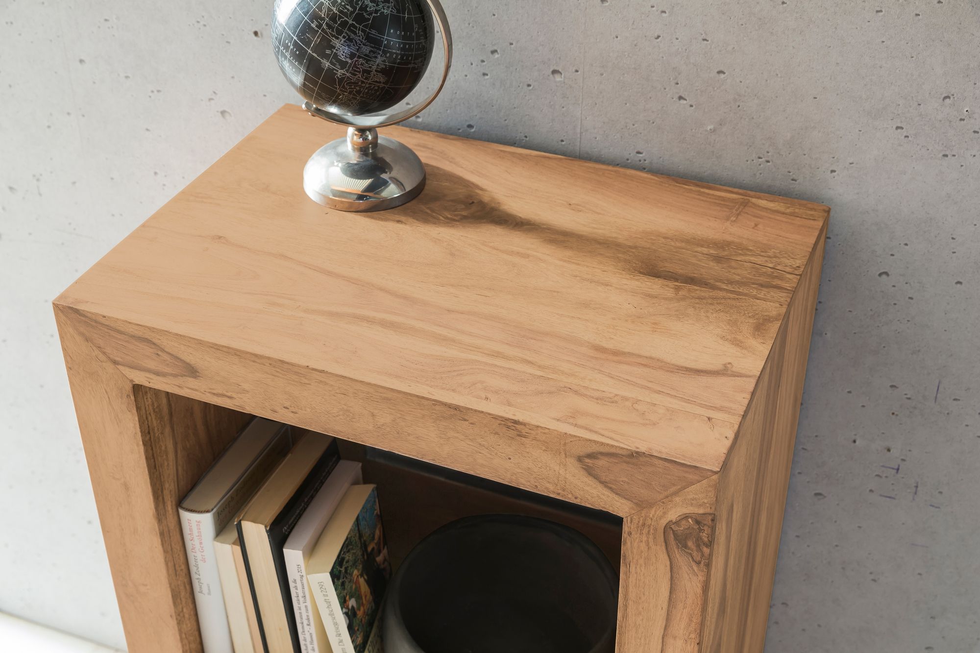 FineBuy Standregal Massivholz 88cm Holzregal Naturprodukt Beistelltisch Landhaus – Ansicht 4