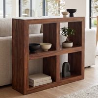 FineBuy Standregal Massivholz 82cm Holzregal Naturprodukt Beistelltisch Landhaus – Ansicht 1