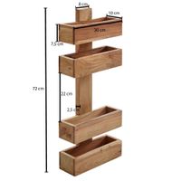 FineBuy Zeitungsständer Massivholz Zeitschriftenständer Prospekthalter Landhaus – Ansicht 3