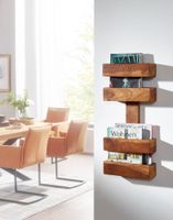 FineBuy Zeitungsständer Massivholz Zeitschriftenständer Prospekthalter Landhaus – Ansicht 2