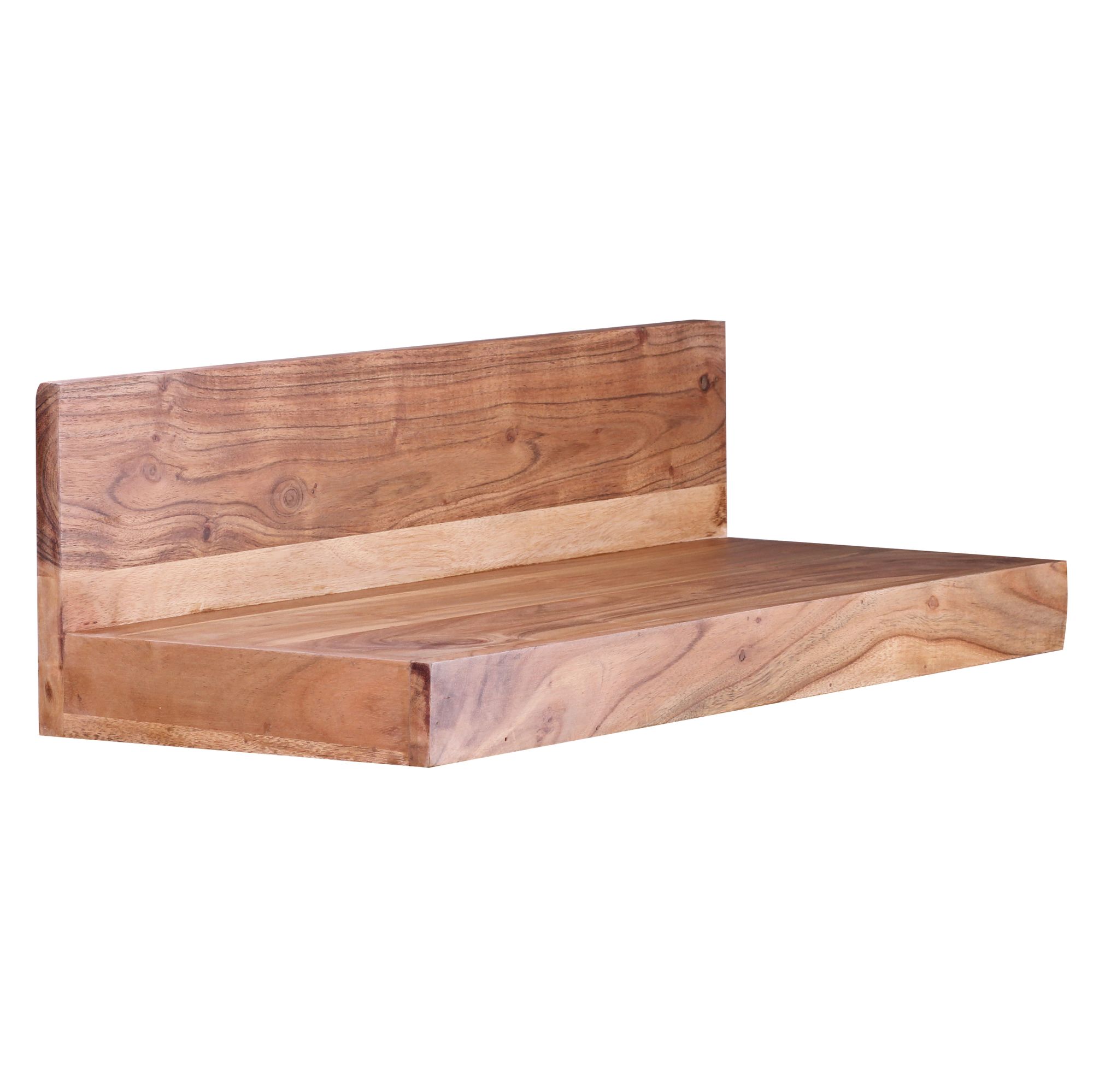 FineBuy Wandregal Massivholz Akazie Holzregal Landhausstil Wandboard Hängeregal – Ansicht 6
